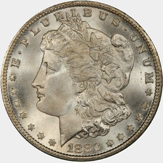 1880-CC  One Dollar obverse