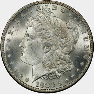 1880-O  One Dollar obverse
