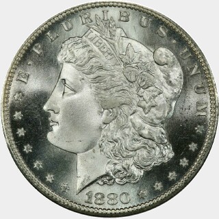1880-S  One Dollar obverse