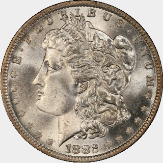 1882-O/S  One Dollar obverse