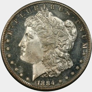 1884-S  One Dollar obverse