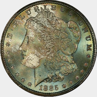 1885-CC  One Dollar obverse