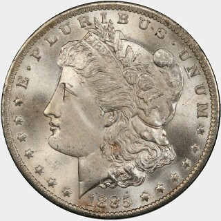 1885-O  One Dollar obverse
