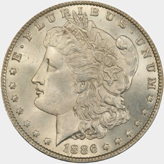 1886-O  One Dollar obverse