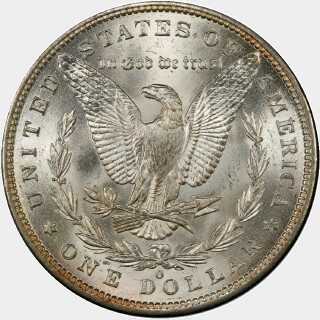 1887-O  One Dollar reverse