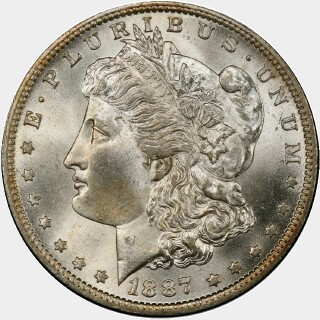 1887-O  One Dollar obverse