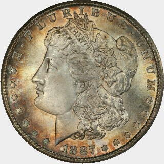 1887-S  One Dollar obverse