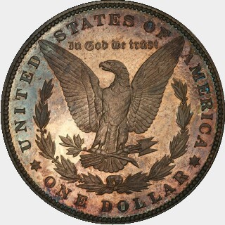 1879 Proof One Dollar reverse