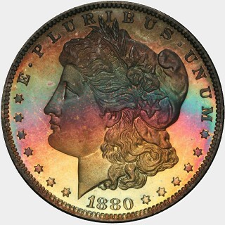 1880 Proof One Dollar obverse
