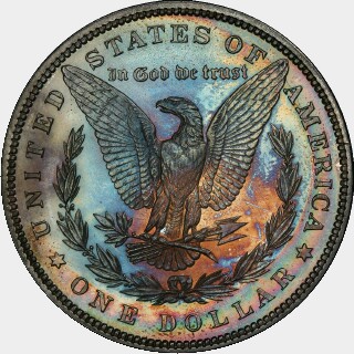 1881 Proof One Dollar reverse
