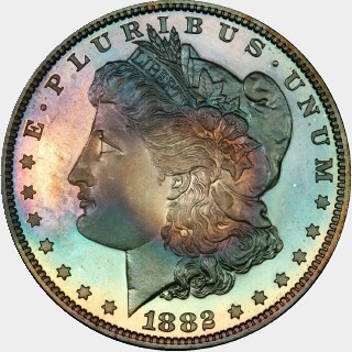 1882 Proof One Dollar obverse