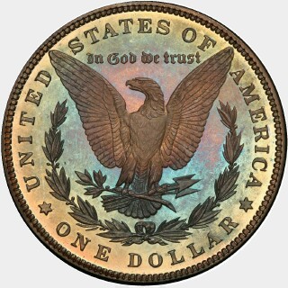 1883 Proof One Dollar reverse