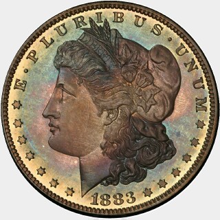 1883 Proof One Dollar obverse