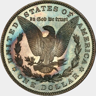 1885 Proof One Dollar reverse