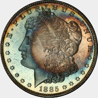1885 Proof One Dollar obverse