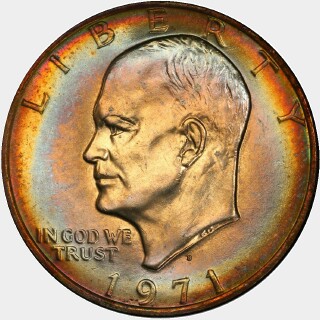 1971-D  One Dollar obverse