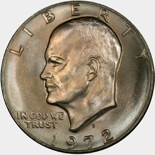 1972-D  One Dollar obverse