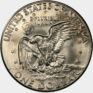 1977-D  One Dollar reverse