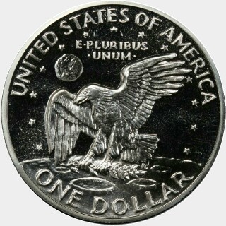 1971-S Proof One Dollar reverse