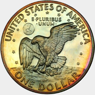 1972-S Proof One Dollar reverse