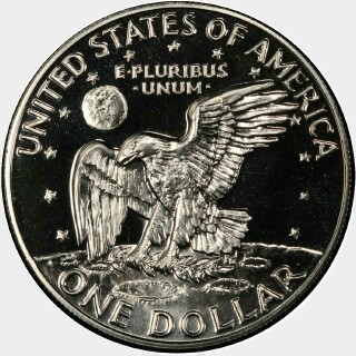 1973-S Proof One Dollar reverse