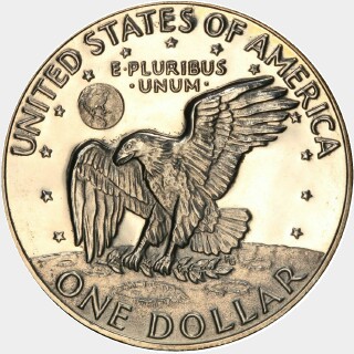 1974-S Proof One Dollar reverse