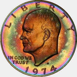 1974-S Proof One Dollar obverse
