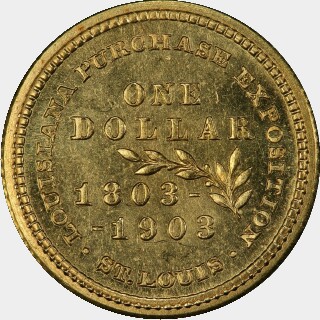 1903 Proof One Dollar reverse