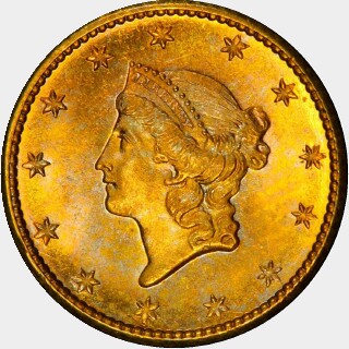 1849  One Dollar obverse