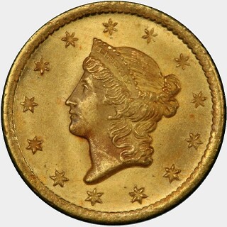 1849-O  One Dollar obverse