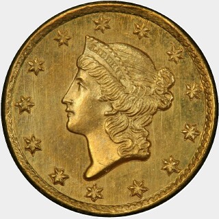 1850-C  One Dollar obverse