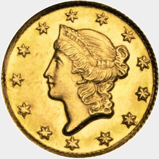 1850-D  One Dollar obverse