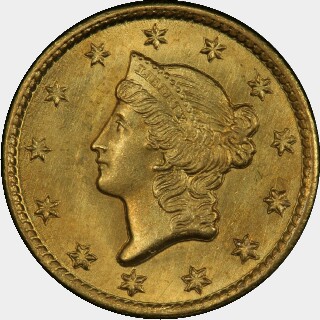 1851-C  One Dollar obverse