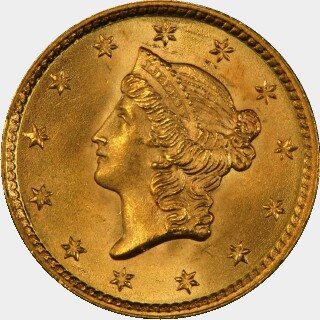1852  One Dollar obverse