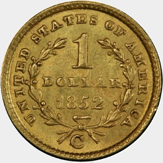 1852-C  One Dollar reverse
