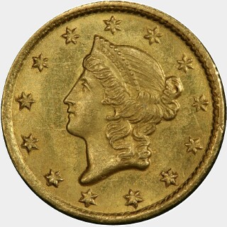 1852-C  One Dollar obverse