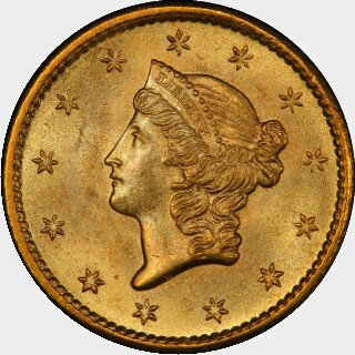 1854-S  One Dollar obverse