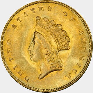 1855  One Dollar obverse