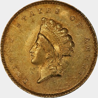 1855-C  One Dollar obverse