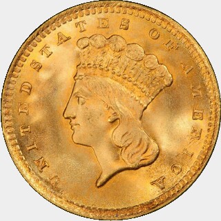 1856  One Dollar obverse