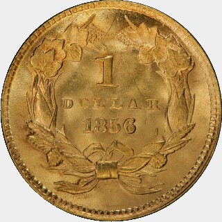 1856  One Dollar reverse