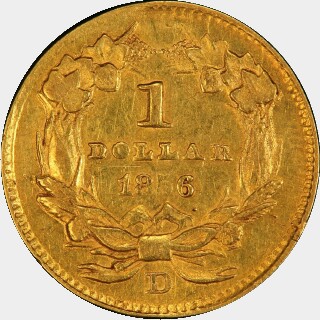 1856-D  One Dollar reverse