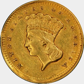 1856-D  One Dollar obverse