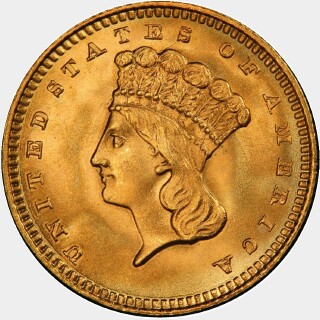 1858  One Dollar obverse
