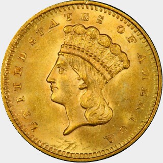 1858-S  One Dollar obverse