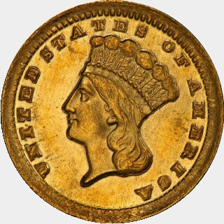 1859-C  One Dollar obverse