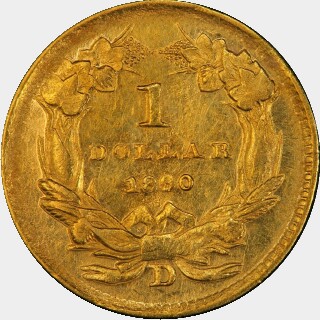 1860-D  One Dollar reverse