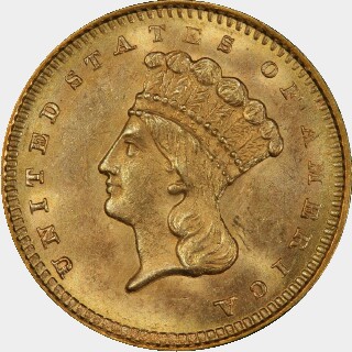1860-S  One Dollar obverse