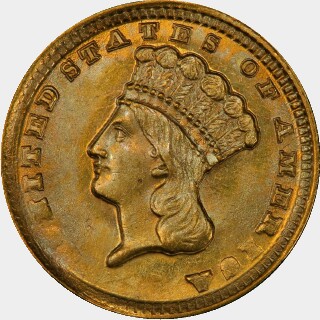 1861-D  One Dollar obverse