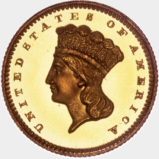 1858 Proof One Dollar obverse